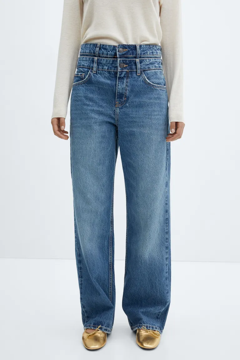 Jeans rectos doble cintura de Mango en Pantalones para argentina