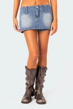 Mini falda short denim wanona de Edikted en Shorts para argentina