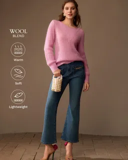 Sweater cuello barco de lana de Motf en Buzos y Sweaters para argentina