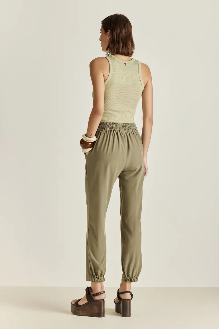 Pantalones tipo babucha con cintura elástica para un look relajado y con estilo de Tucci en Pantalones para argentina