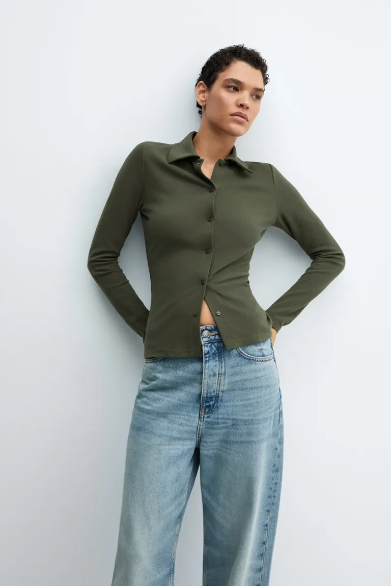 Camisa punto algodón de Mango en Camisas para argentina