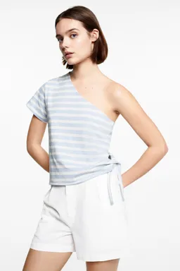 Remera asimétrica lazo de Mango Teen en Tops para argentina