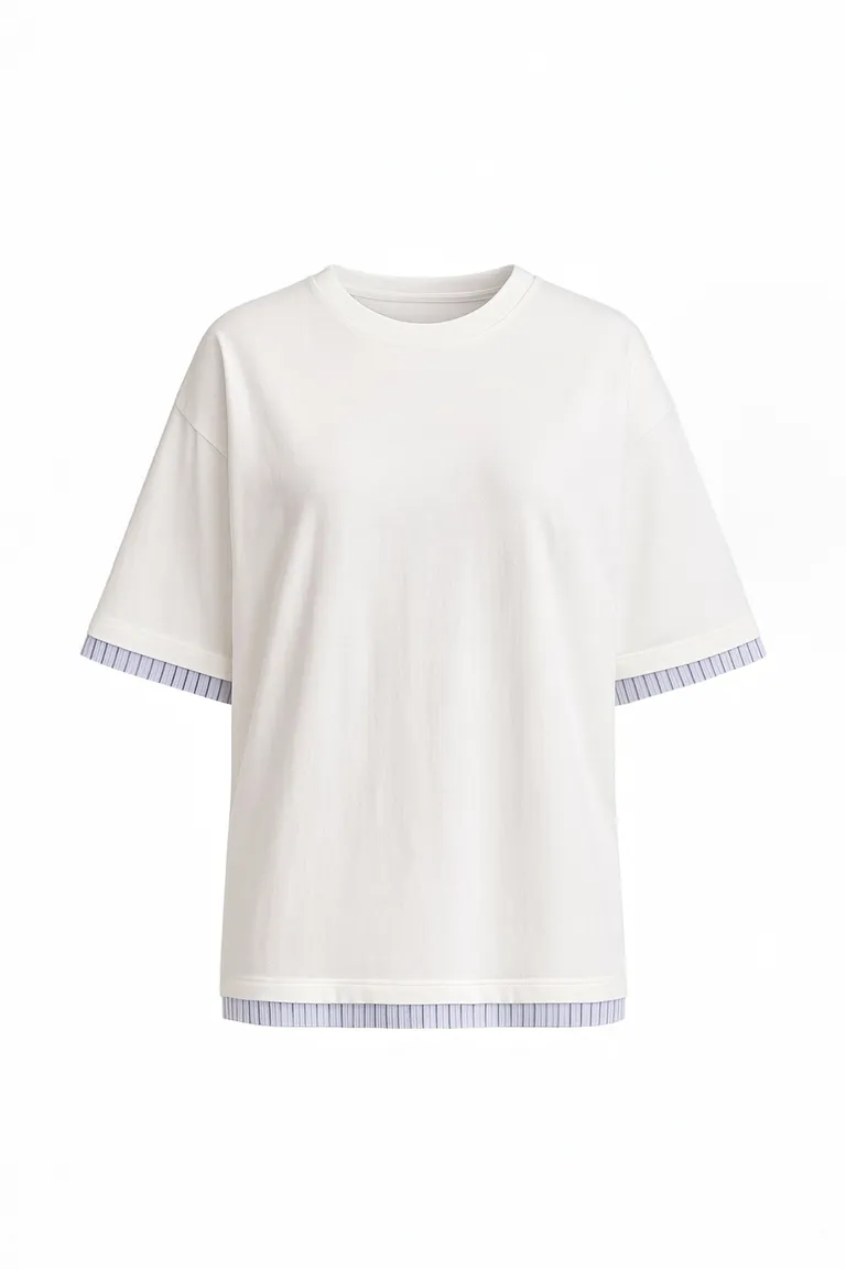 Remera holgada y de estilo casual en color blanco de Naíma en Remeras para argentina