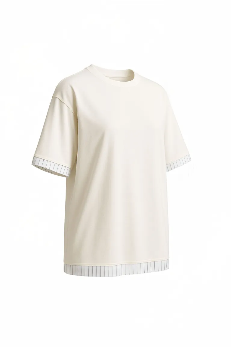 Remera holgada y de estilo casual en color blanco de Naíma en Remeras para argentina