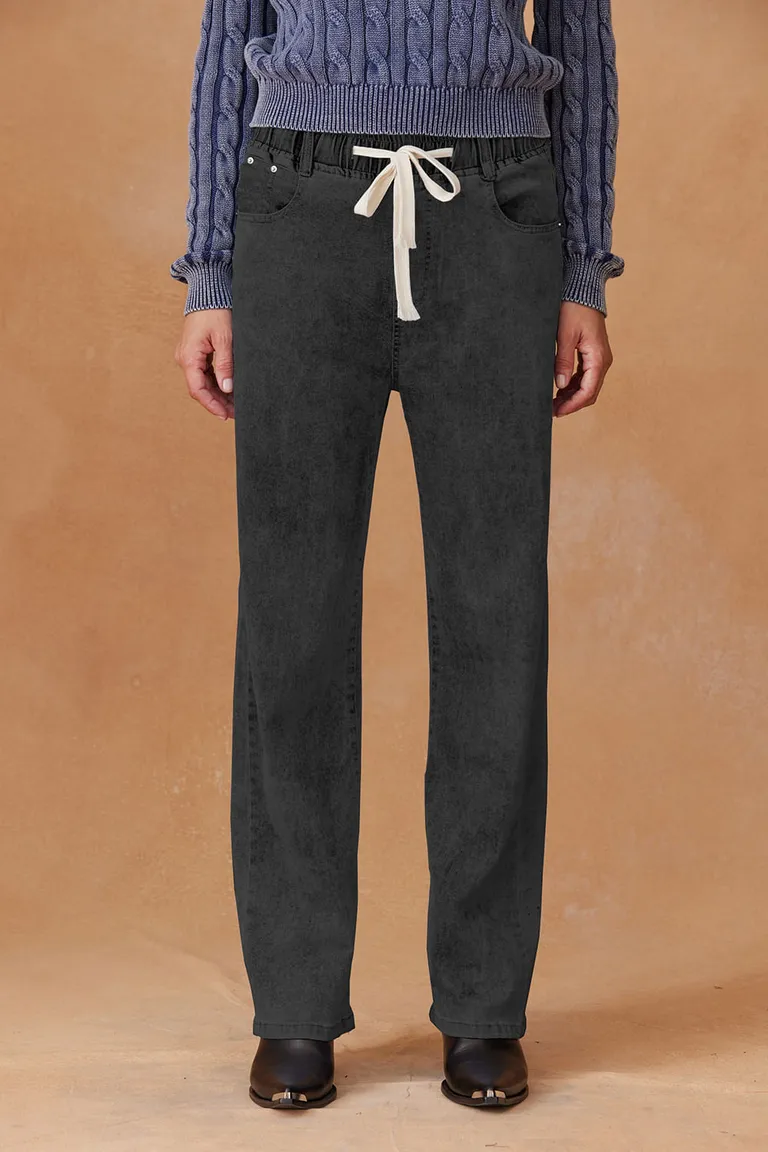 Pantalón de Denim Negro de Corte Holgado y Estilo Casual de Indiastyle en Pantalones para argentina