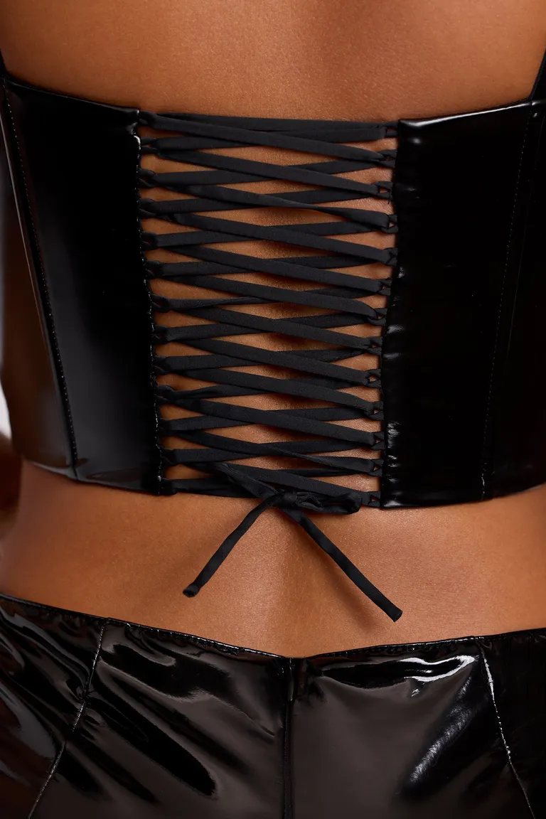 Corset vinilo push up negro de Oh Polly en Ropa Interior y Medias para argentina