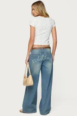 Jeans gráficos vintage tiro bajo de Edikted en Pantalones para argentina