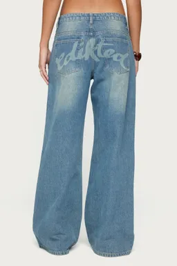 Jeans gráficos vintage tiro bajo de Edikted en Pantalones para argentina