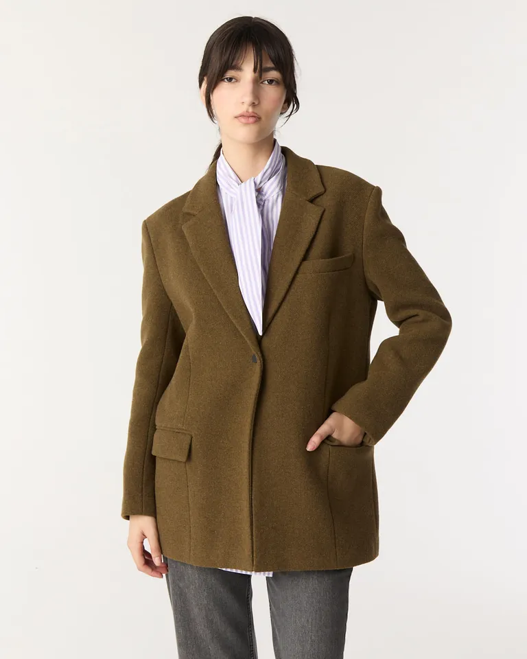 Blazer sastrero de corte boyfriend con solapas y bolsillos laterales de estilo clásico de Furzai en Blazers para argentina