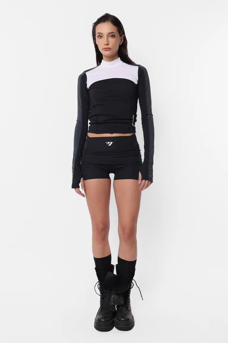 Short deportivo de ajuste anatómico con isologo en cintura y recortes de Top White en Shorts para argentina