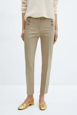 Pantalón crop con botones de Mango en Pantalones para argentina