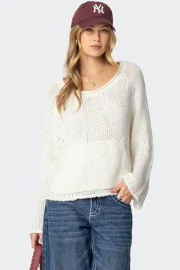 Kangaroo top tejido oversized de Edikted en Buzos y Sweaters para argentina