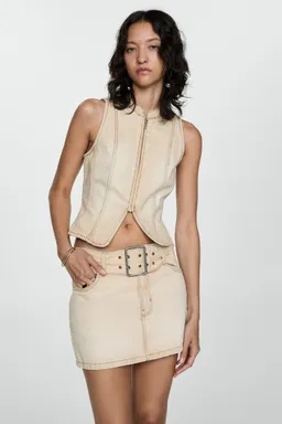 Minifalda jean con cinturón de Mango en Faldas para argentina