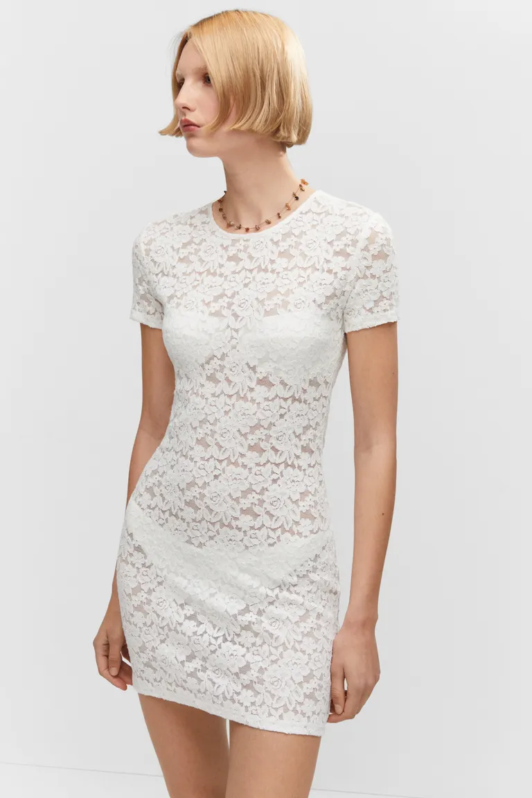 Vestido corto guipur de Mango en Vestidos para argentina