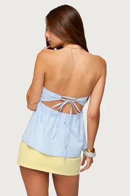 Maddie top babydoll rayas strapless de Edikted en Tops para argentina