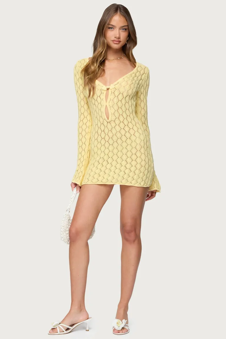 Mini vestido crochet brie de Edikted en Vestidos para argentina