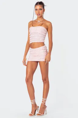 Top izzy strapless con volados de Edikted en Tops para argentina