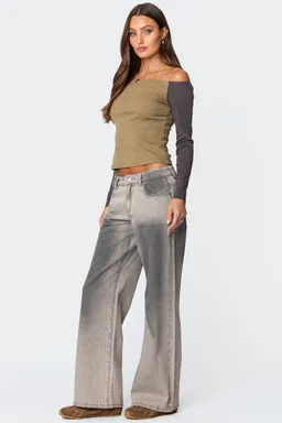 Jeans anchos tiro bajo joe de Edikted en Pantalones para argentina