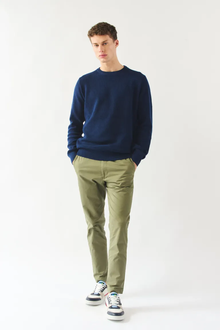 Suéter básico de manga larga con textura waffle para hombre de Bensimon en Buzos y Sweaters para argentina