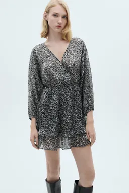 Vestido volantes animal print de Mango en Vestidos para argentina