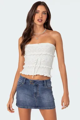 Top tejido strapless cecily de Edikted en Tops para argentina