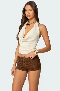 Top tejido cuello drapeado kia de Edikted en Tops para argentina