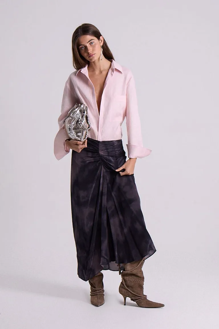 Pollera de diseño exclusivo en satin con estampado geométrico para mujer de Maria Cher en Faldas para argentina