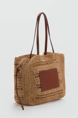 Bolso shopper fibra natural de Mango en Bolsos y Carteras para argentina