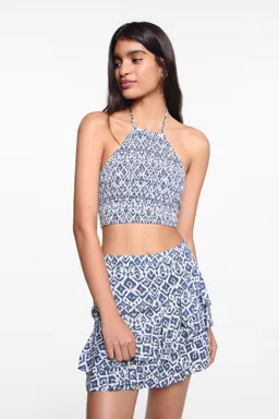 Falda volantes estampada de Mango Teen en Faldas para argentina