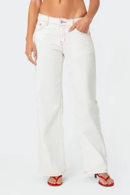 Jeans bolsillo moño frutilla de Edikted en Pantalones para argentina