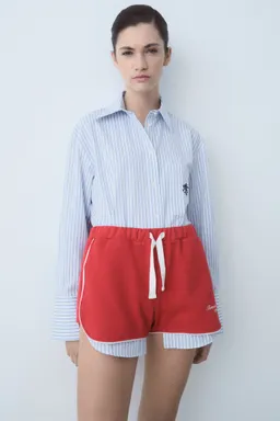 Camisa popelín rayas bordada de Mango en Camisas para argentina