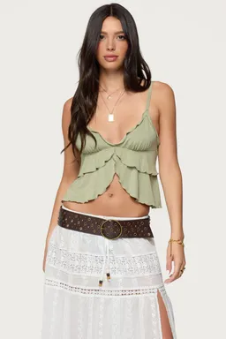 Top babydoll kailan volantes de Edikted en Tops para argentina