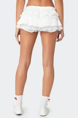 Skort bombacha con encaje de Edikted en Shorts para argentina