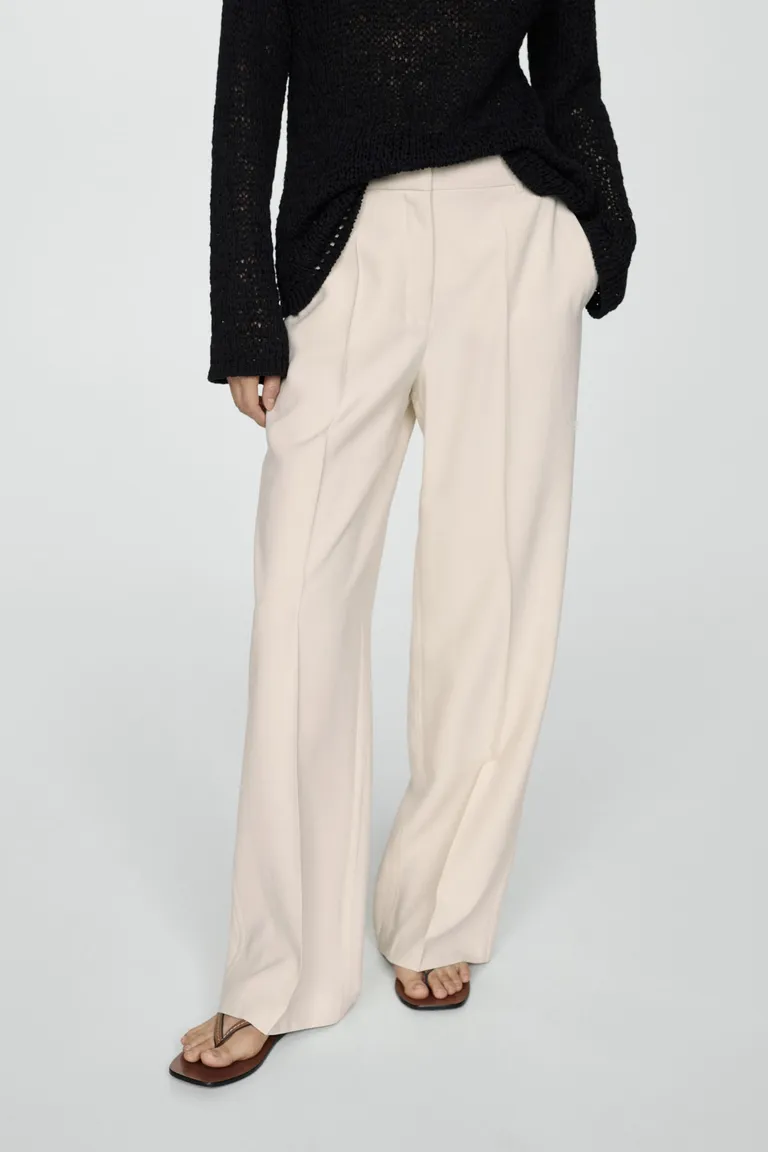 Pantalón pinzas wideleg de Mango en Pantalones para argentina