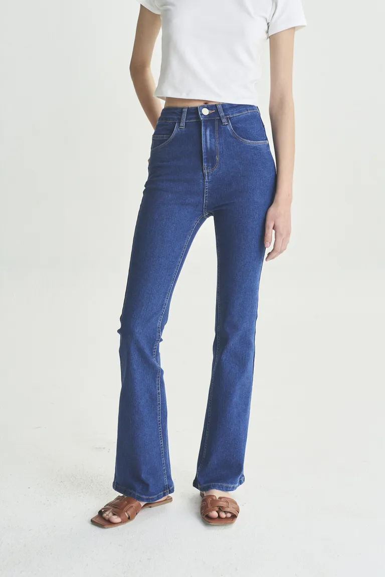 Pantalones vaqueros azules de corte clásico para mujer de Akiabara en Pantalones para argentina