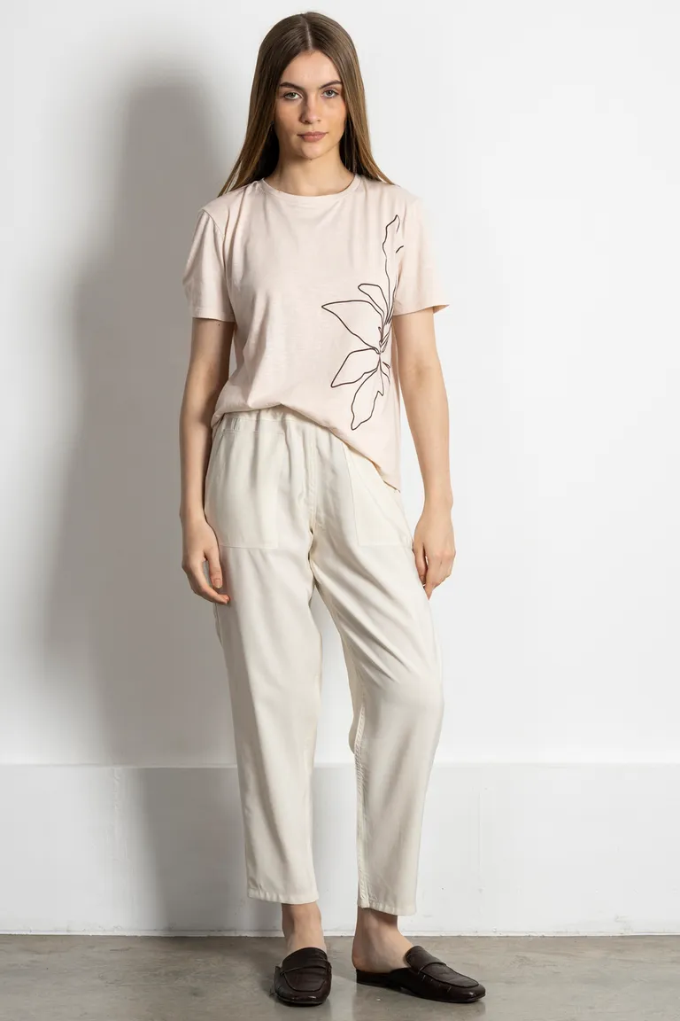 Pantalón recto y versátil de cupro en color blanco de Kill en Pantalones para argentina