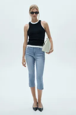 Jeans capri con aberturas de Mango en Pantalones para argentina