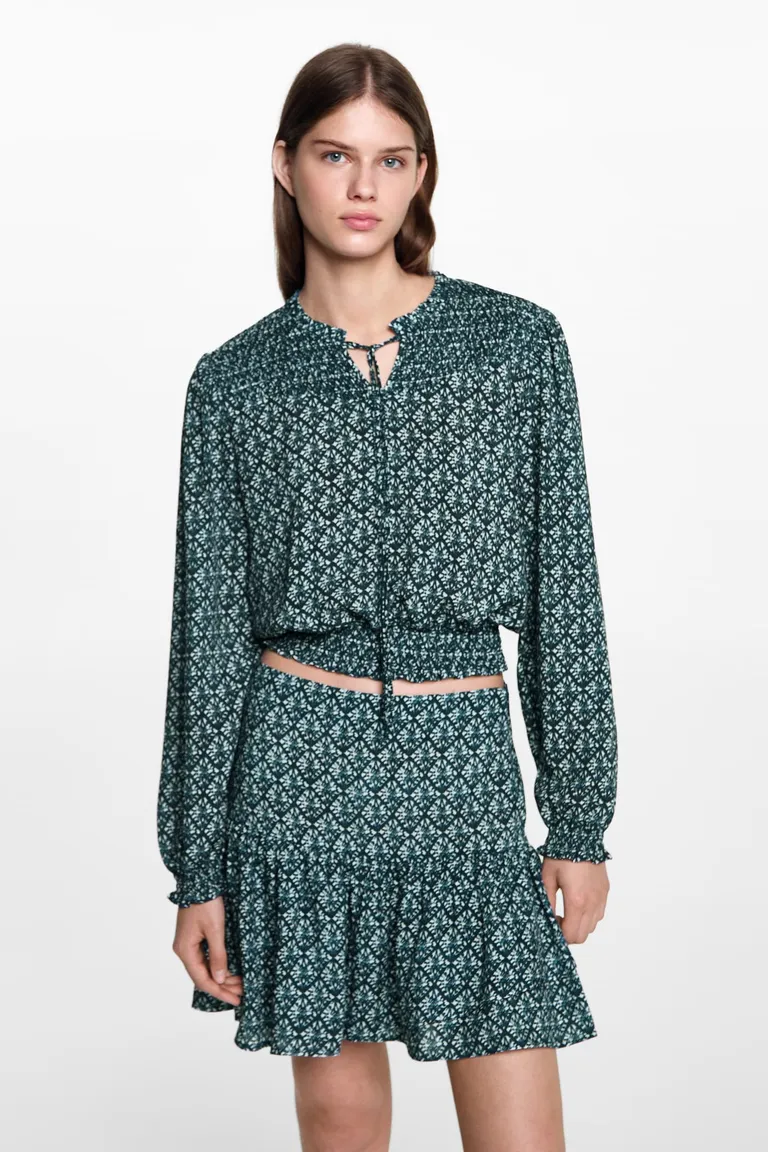 Falda estampada con volantes de Mango Teen en Faldas para argentina