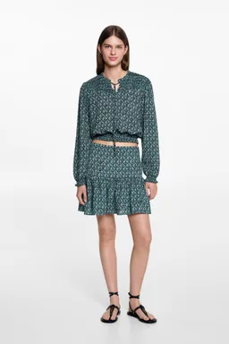 Falda estampada con volantes de Mango Teen en Faldas para argentina