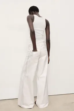 Jeans wideleg metalizado de Mango en Pantalones para argentina