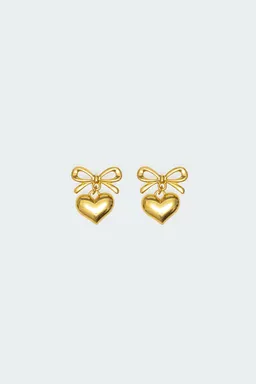 Aros corazón charm lazo de Edikted en Bijouterie para argentina
