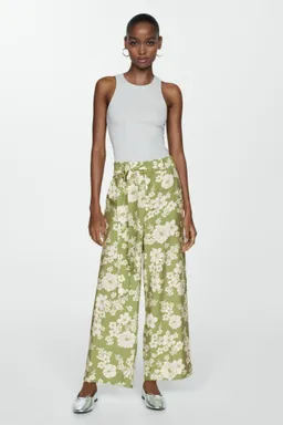 Pantalón estampado con lazo de Mango en Pantalones para argentina