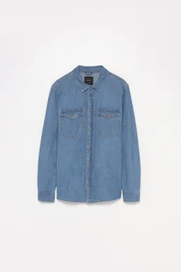Camisa denim básica de Lefties en Camisas para argentina