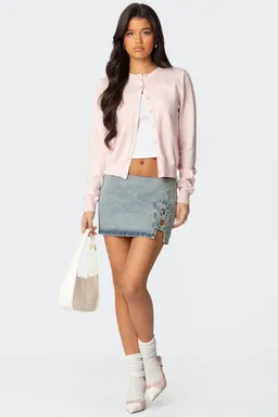 Minifalda denim lavado lazo de Edikted en Faldas para argentina