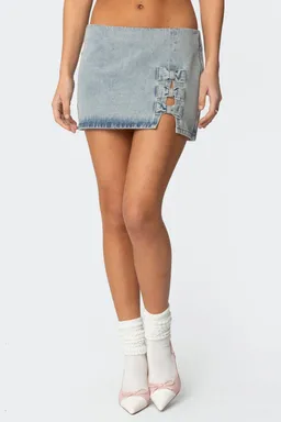 Minifalda denim lavado lazo de Edikted en Faldas para argentina