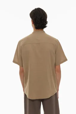 Camisa lino algodón cuello mao de Lefties en Camisas para argentina