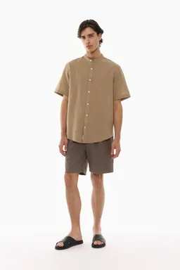 Camisa lino algodón cuello mao de Lefties en Camisas para argentina