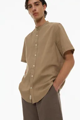 Camisa lino algodón cuello mao de Lefties en Camisas para argentina