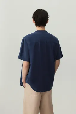Camisa lino algodón cuello mao de Lefties en Camisas para argentina