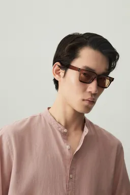 Camisa lino algodón cuello mao de Lefties en Camisas para argentina